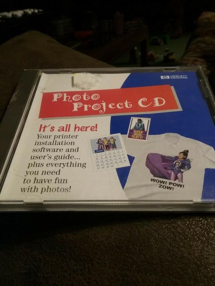 Hewlett Packard Photo Project CD ROM Software And User's Guide WIN 95 NEW