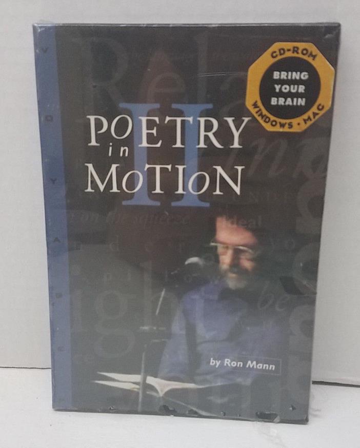 New Poetry In Motion II CD Rom Ron Mann Windows Mac Reading Video