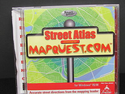 Street Atlas Powered by Mapquest (PC,1999)  Windows 95 / 98  Never Used