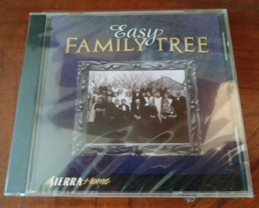 New Easy Family Tree by Sierra Home PC CD Factory Sealed Free Shipping!