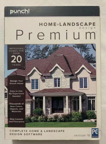 Punch Home & Landscape Design Premium Version 18  Windows Brand New Sealed!