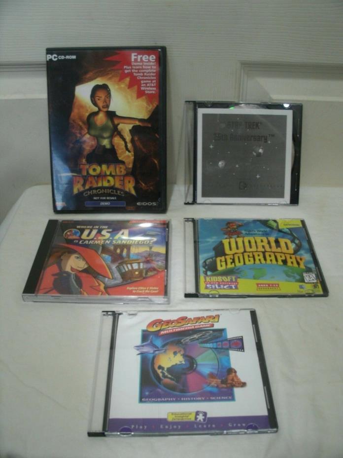 Huge Lot of Vintage PC Games & Educational Software. Over 35 Titles. Star Trek +