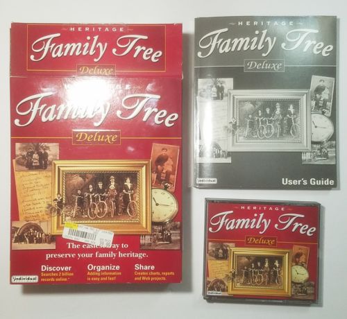 Haritage Family Tree Deluxe PC CD-ROM For Windows XP, 2000, ME, 98, NT