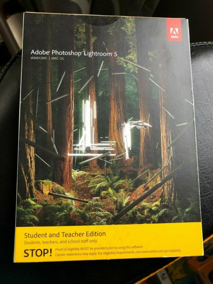 Adobe Photoshop Lightroom 5 Student and Teacher Edition CD Windows & Mac OS