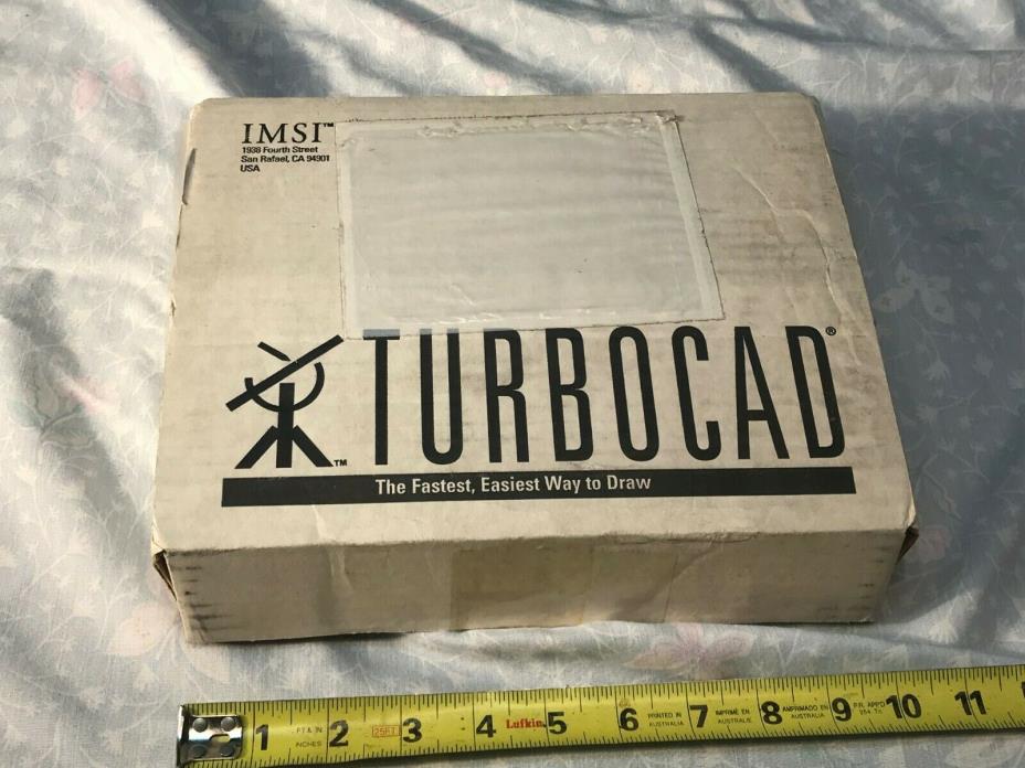 Vintage IMSI TurboCad v. 2.0 Software 3.5 floppy disk Windows 1994 + v. 2.03