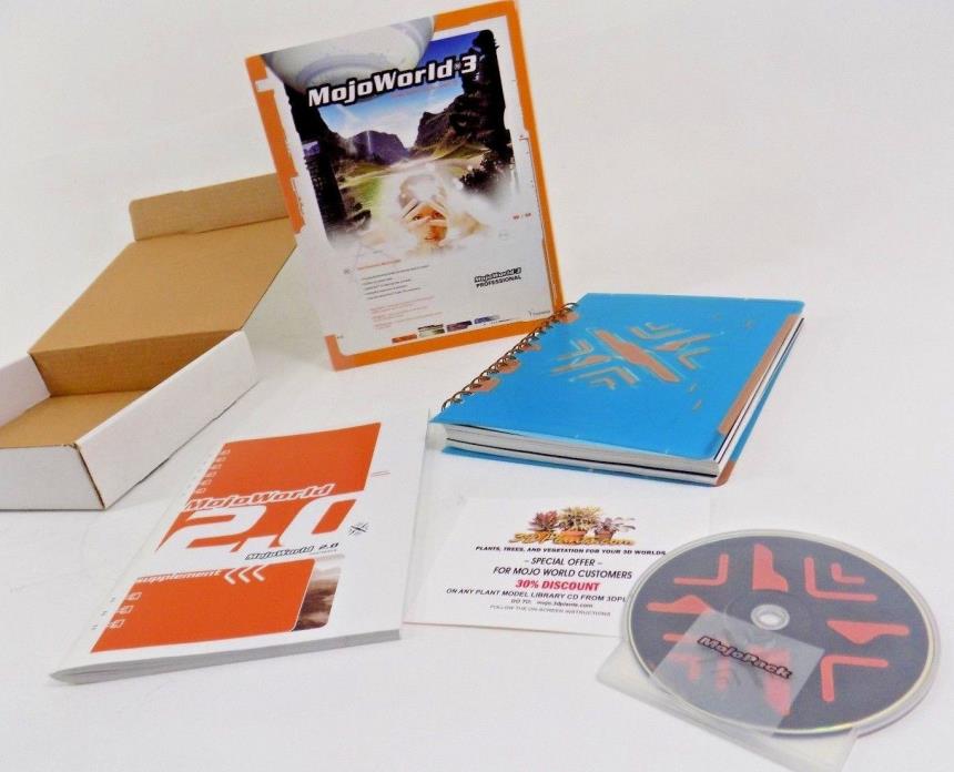 Mojo World 3 Professional W/M World Creator Modeling Software and Instructions