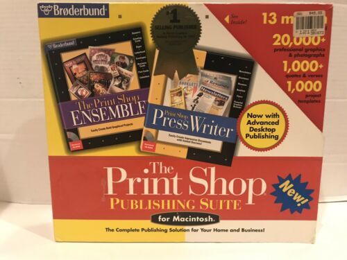 Broderbund The Print Shop Publishing Suite For Macintosh Complete Software