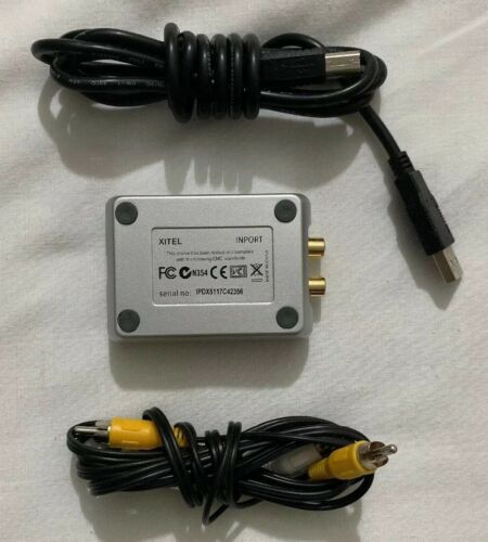 Xitel Inport Audio Recording Kit Import To Your Computer USB to RCA Free Ship
