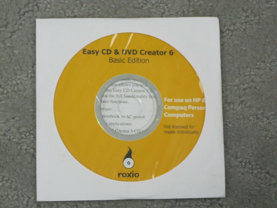 Roxio Easy CD & DVD Creator Version 6 Basic Edition for HP & Compaq