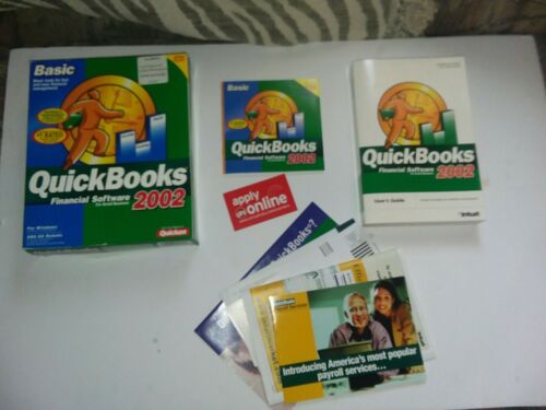Quickbooks Basic 2002 for windows with manual and serial number Key Code