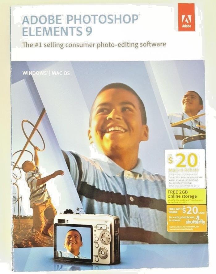 Adobe Photoshop Elements 9 Photo Editing Software Windows MAC OS
