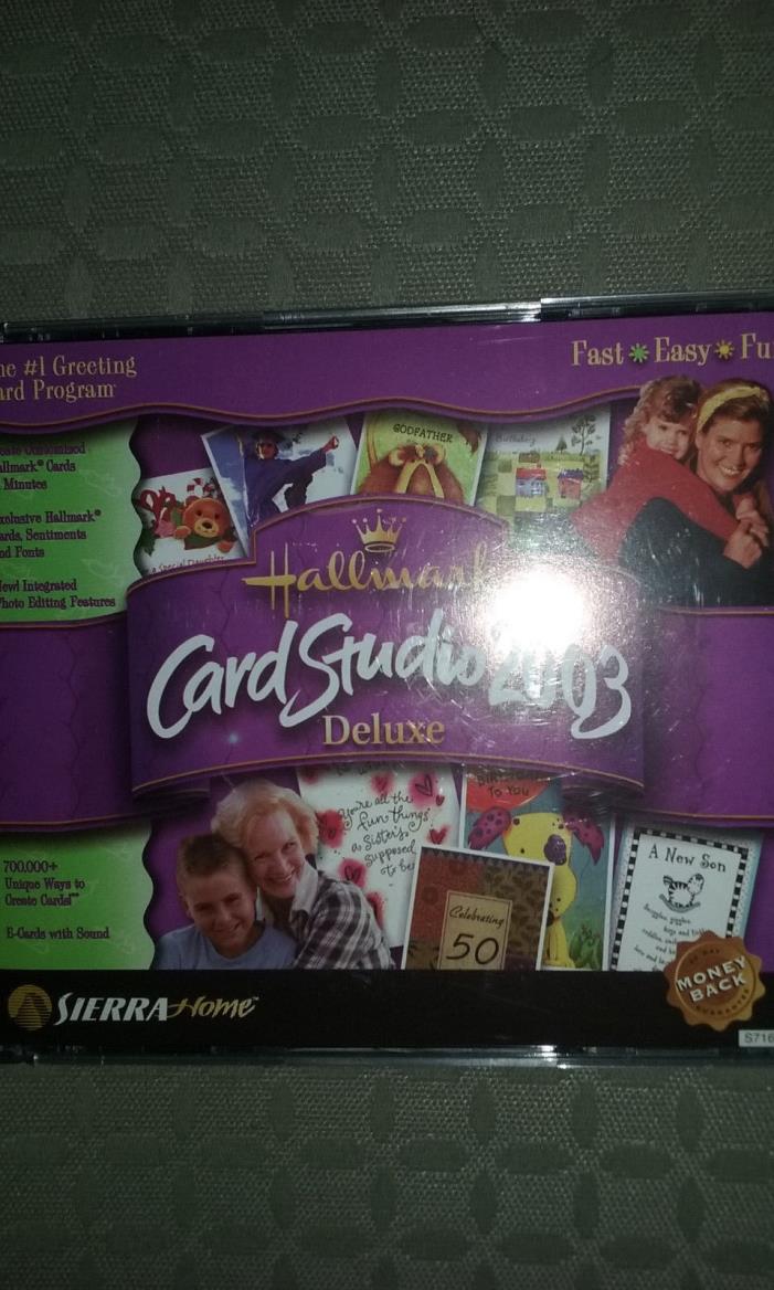 Hallmark Card Studio 2003 Deluxe Greeting Card Creator Windows XP and below