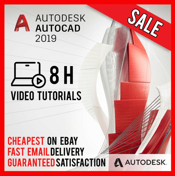 Autocad 2019 For Windows & Mac OS | + 8h Tutorial Vidoes | FAST DELIVERY