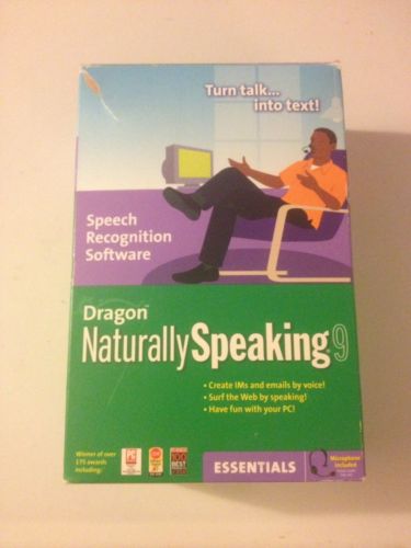 Dragon Naturally Speaking 9 Essentials Speech Recognition Software Microsoft