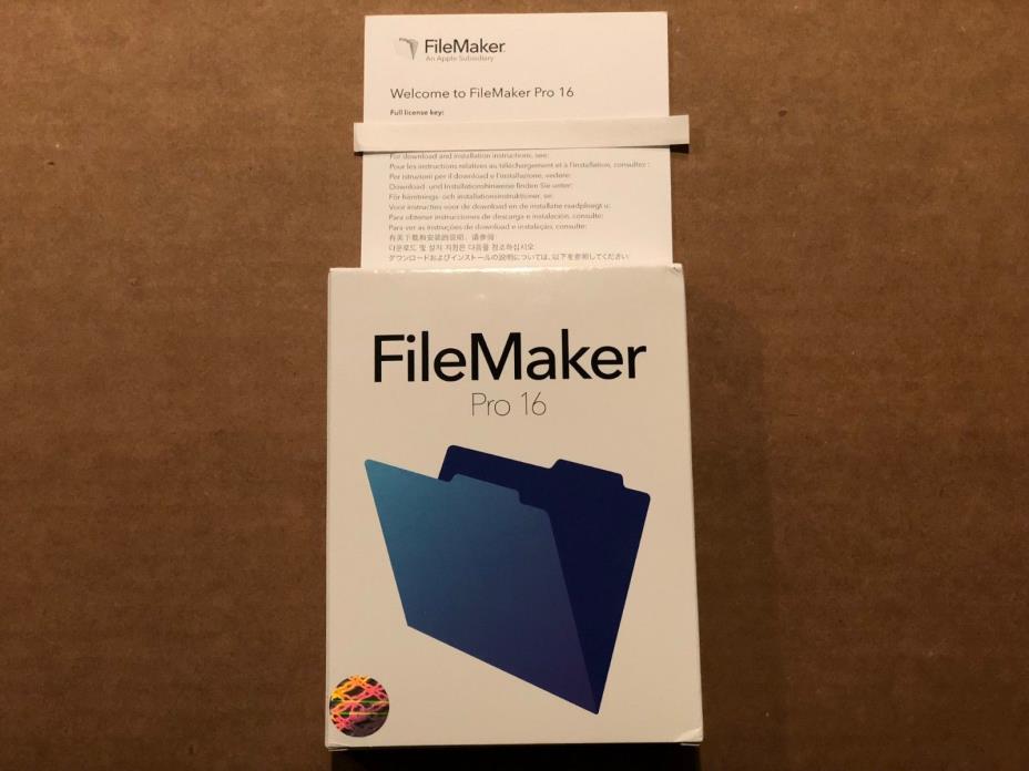 FileMaker Pro 16 License Key Card for Mac & Windows, Full Version, Free Shipping