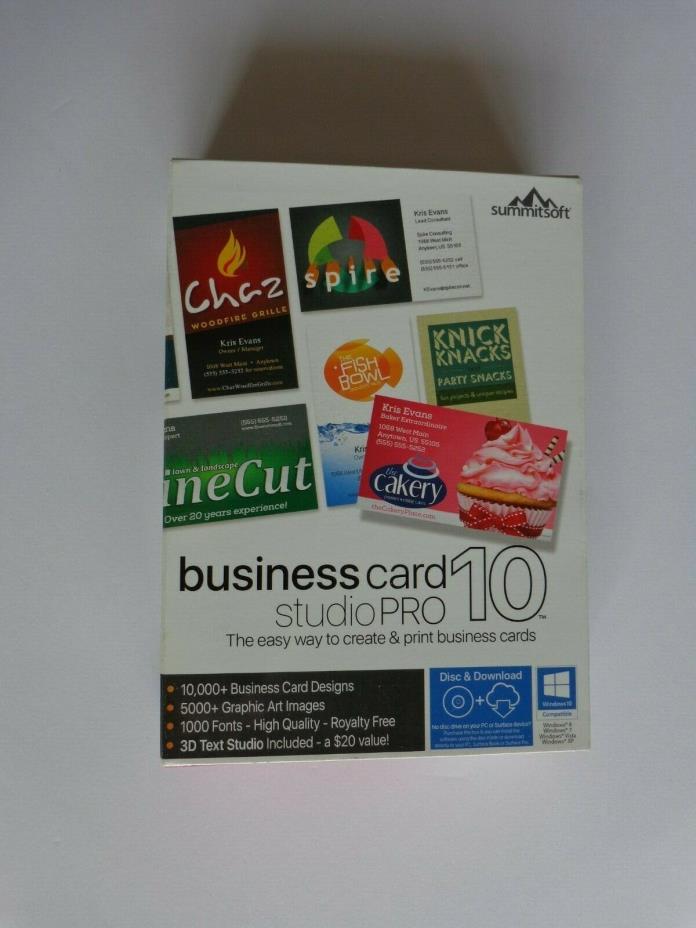 Summitsoft Business Card Studio Pro 10