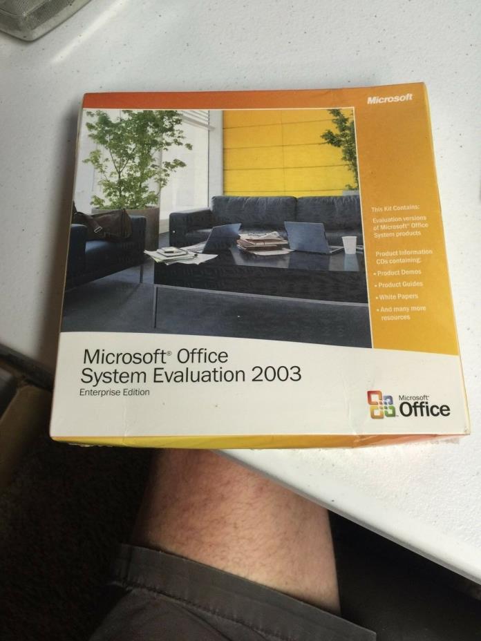 Microsoft Office System Evaluation 2003 Enterprise edition, new factory sealed