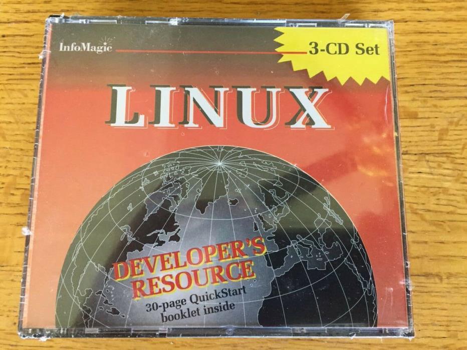Infomagic 3 CD ROM Linux Resource set and 30 page Quick Start Book  year 1994