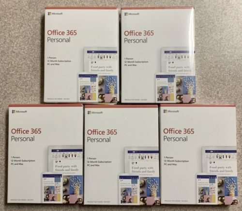 Microsoft Office 365 Personal (1 PC/Mac) 1 Year Subscription SEALED