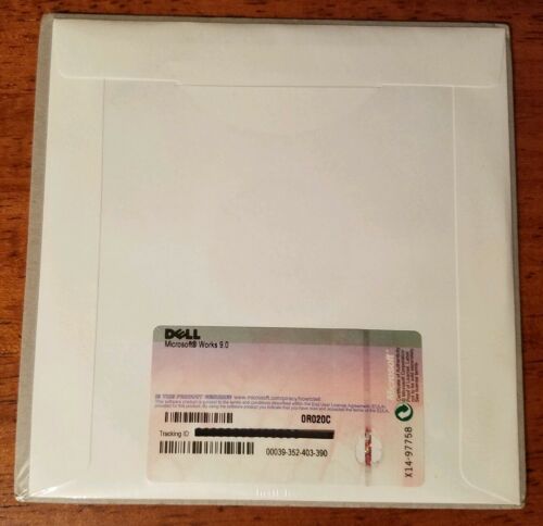 Sealed Dell / Microsoft Works 9.0 OEM Branded Software CD # 0R020C