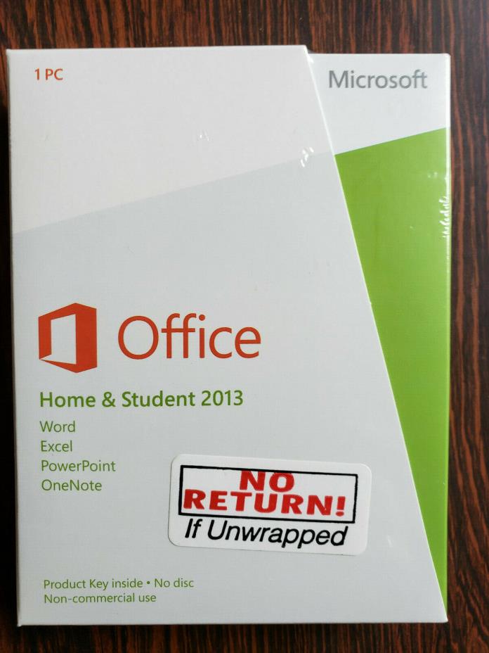 Brand New Microsoft Office Home and Student 2013 Word Excel PowerPoint OneNote