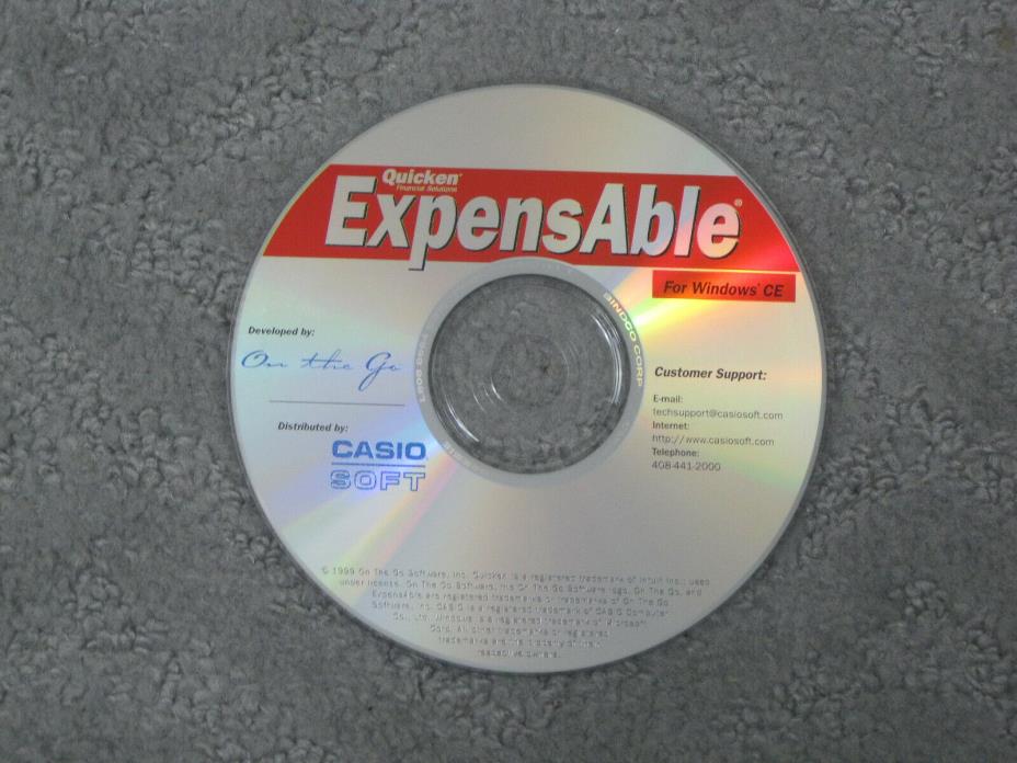 Vintage Quicken Expensable For Window CE 1999 CD-ROM