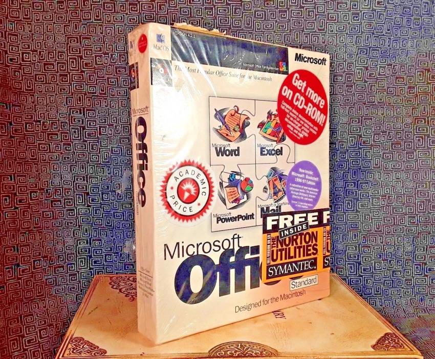 Sealed  Microsoft Office Standard For Mac V 4.2.1 Vintage Computer Software