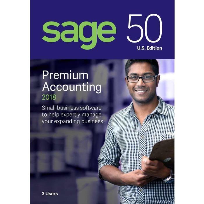 SAGE 50 2018 PREMIUM 3 USER DOWNLOAD + DVD  (NOT A SUBSCRIPTION)