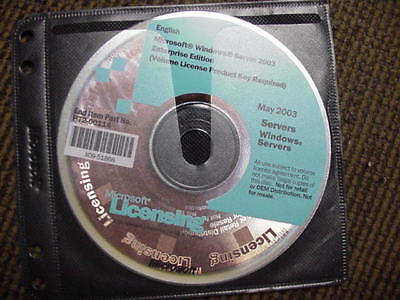 Genuine Microsoft Windows Server 2003 CD-ROM Software Disc Only P72-00114