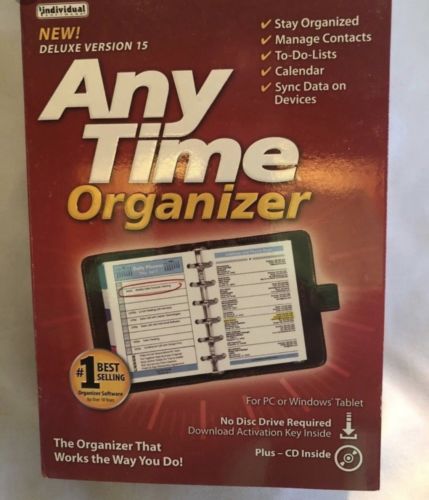 Individual Software Anytime Organizer Deluxe 15 PC Or Windows Tablet