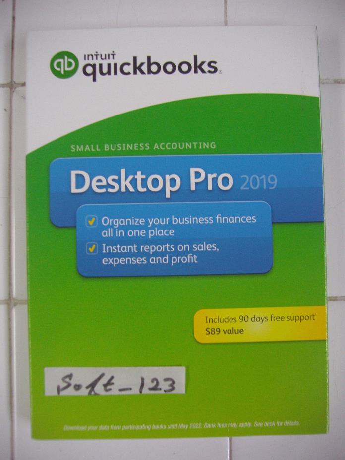 INTUIT QUICKBOOKS DESKTOP PRO 2019 FOR WINDOWS FULL RETAIL US VERS. =SEALED BOX=