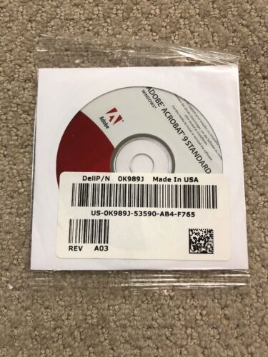 Adobe Acrobat 9 Standard CD & Serial Number