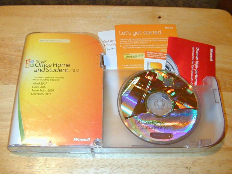 Microsoft Office Home And Student 2007 PC CD-ROM Full Retail for WindowsXP/Vista