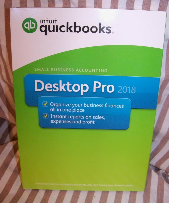 NEW Intuit QuickBooks Desktop Pro 2018 Small Business Accounting Software USA