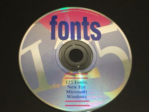 1995 GT Interactive Software Fonts - 125 Fonts For Microsoft Windows