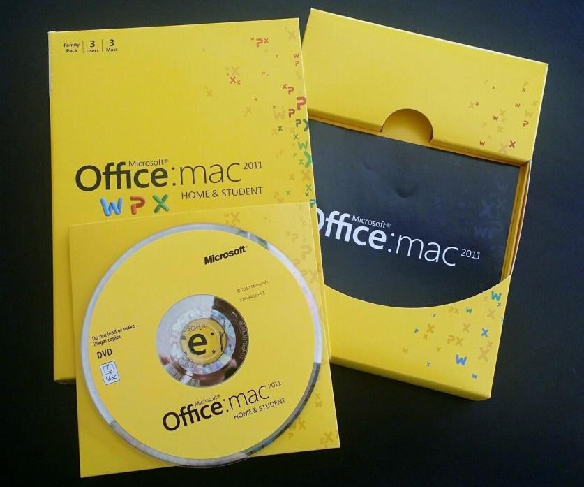 Microsoft Office for Mac Home and Student 2011 (3 Computer/s)