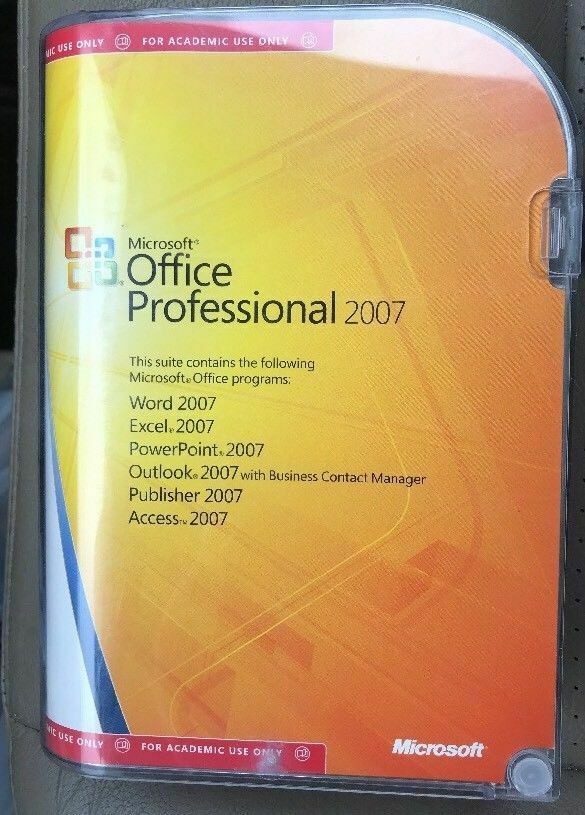Microsoft Office 2007 Pro - Word, Excel, Publisher, Product Key