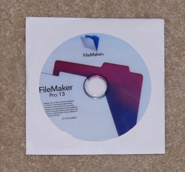 Filemaker Pro 13 (PC and Mac) Sealed. Full Installation!