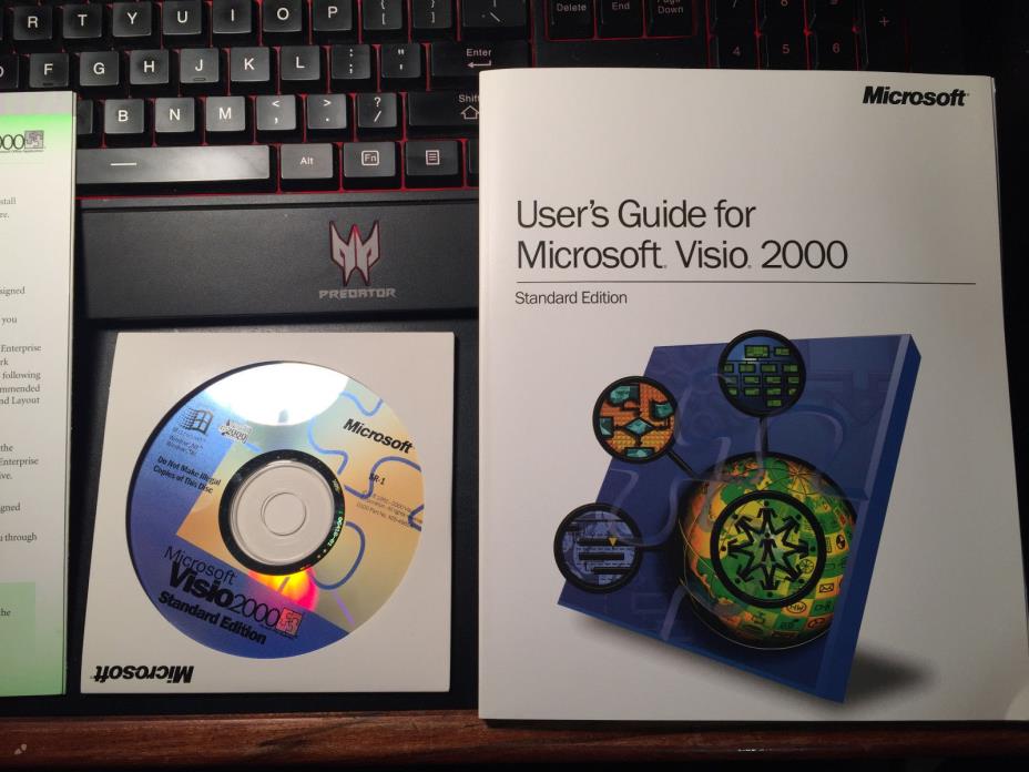 Microsoft Visio 2000 Standard Edition includes key user's guide, quick reference