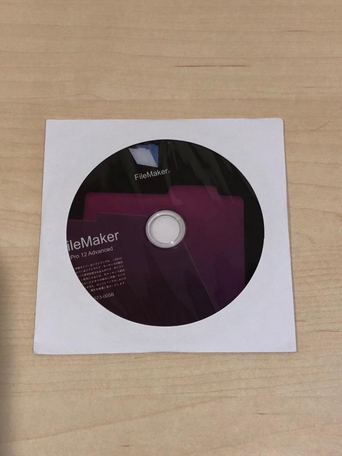 Filemaker Pro 12 Advanced for Mac & Windows, Factory-Sealed CD w/ License