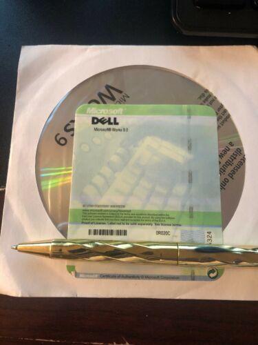 Microsoft Works 9 Authentic OEM Dell Branded Software 0R020C