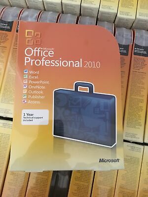 Microsoft Office Professional 2010,Full,Windows,32/64-bit W/CD&Key NEW SEALED!