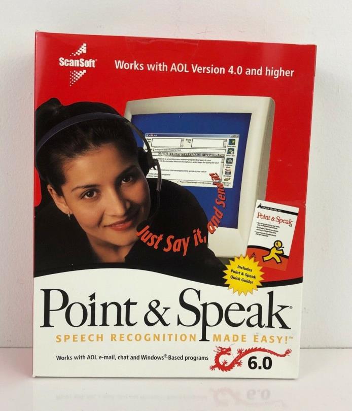 Point and Speak Speech Recognition Email Chat and Windows Programs AOL