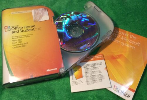 Genuine Microsoft Office Home and Student 2007 W/ Product Key Free Shipping