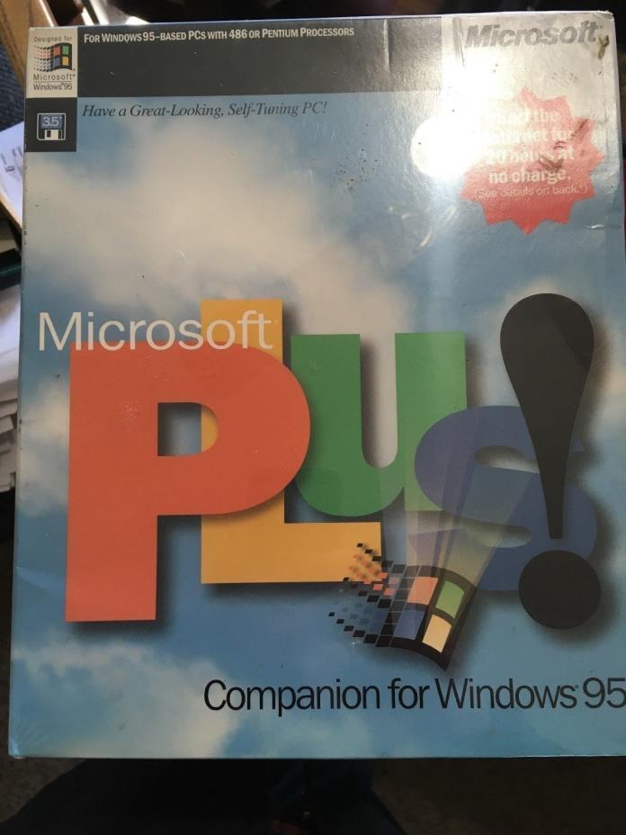 Microsoft Plus! for Win 95  retail vintage software