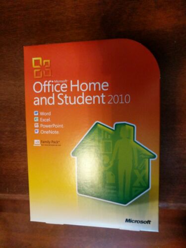 MS Microsoft Office 2010 Home and Student Family Pack Product Key Included 3 PCs