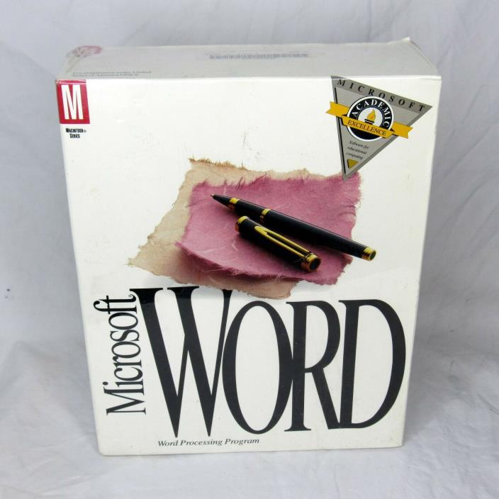 Microsoft Word 5.0 for Macintosh New Sealed Vintage NIB 1991 Free Shipping