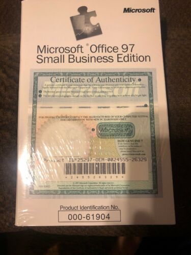 Microsoft Office 97 Small Business Edition with CD Key/Certificate