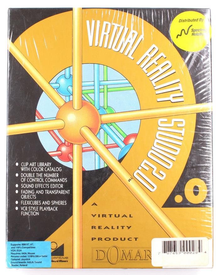 Virtual Reality Studio 2.0 Incentive Software Domark Vintage 1992 NIB!