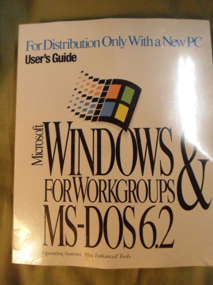 Microsoft WINDOWS & MS-DOS 6.2 - NEW SEALED W/ COA & FLOPPIES -FREE SHIP-VINTAGE